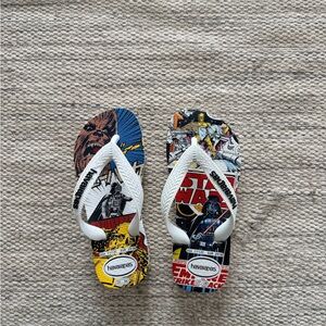 Havaianas Star Wars Flip Flops - White base never worn!